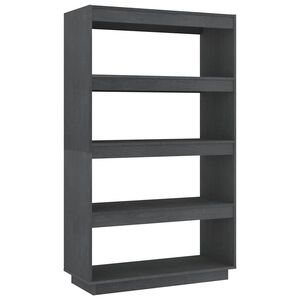 vidaXL Biblioth&egrave;que/S&eacute;parateur de pi&egrave;ce Gris 80x35x135 cm Pin massif