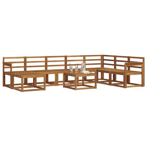 vidaXL Ensemble de canap&eacute;s d'ext&eacute;rieur 9 pcs Naturel