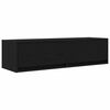 vidaXL Meuble TV Ch&ecirc;ne noir 100 x 31 x 25,5 cm Bois d'ing&eacute;nierie