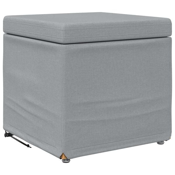 vidaXL Tabouret Gris clair 41 x 41 x 40 cm Tissu et bois stratifi&eacute;