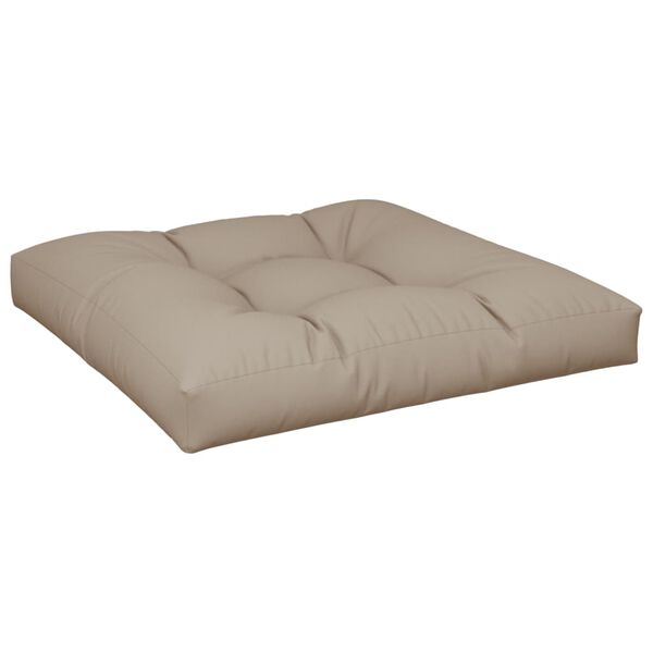 vidaXL Coussins de palette lot de 2 taupe tissu
