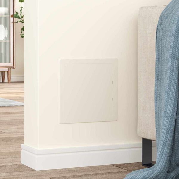 vidaXL Panneaux d'Acc&egrave;s 2 pcs Blanc 20 x 20 cm Plastic ABS