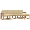 vidaXL Ensemble de canap&eacute;s d'ext&eacute;rieur 5 pc Blanc et Beige
