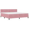 vidaXL Lit &agrave; ressorts avec matelas Rose 200 x 200 cm Velours