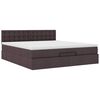 VidaXL Cadre de lit ottoman avec matelas marron fonc&eacute; 160x200 cm tissu