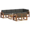 vidaXL Ensemble de canap&eacute;s d'ext&eacute;rieur 9 pcs Naturel et Anthracite