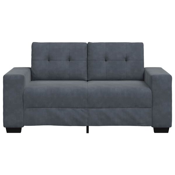 vidaXL Canapé causeuse gris foncé 120 cm velours