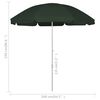 vidaXL Parasol de plage vert 240 cm