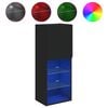 vidaXL Meuble TV avec lumi&egrave;res LED noir 40,5x30x102 cm