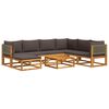 vidaXL Ensemble de canap&eacute;s de jardin 8 pi&egrave;ces avec coussins en bois d'acacia et rotin