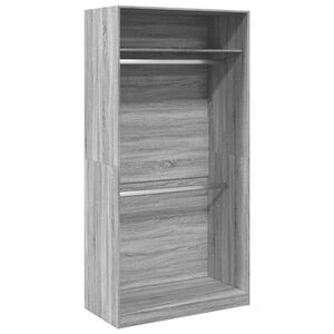 vidaXL Garde-robe sonoma gris 100x50x200 cm bois d'ing&eacute;nierie