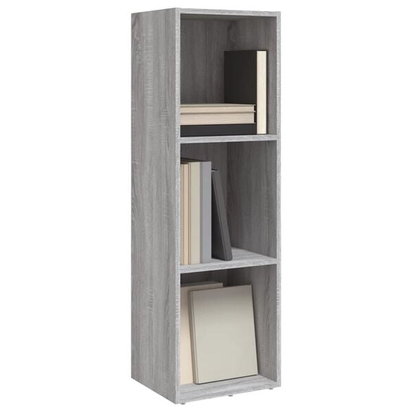 vidaXL Biblioth&egrave;que/Meuble TV sonoma gris 36x30x114 cm bois ing&eacute;nierie