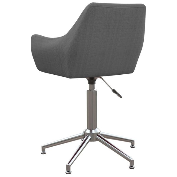 vidaXL Chaise pivotante de bureau Gris clair Tissu