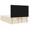 VidaXL Cadre de lit ottoman avec matelas cr&egrave;me 140x190 cm tissu