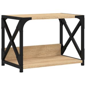 vidaXL Support d'imprimante &agrave; 2 niveaux ch&ecirc;ne sonoma 44x26x31,5 cm