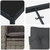 vidaXL Ensemble de salle &agrave; manger pour jardin 7 pcs Gris polyrotin
