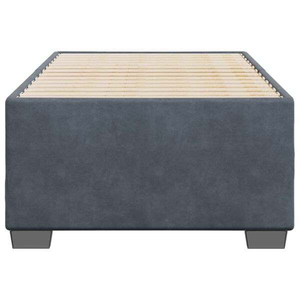 vidaXL Cadre de lit sans matelas gris fonc&eacute; 100x200 cm velours