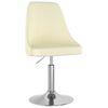 vidaXL Chaise pivotante de salle à manger Crème Tissu