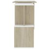 vidaXL Bureau d'angle Blanc ch&ecirc;ne sonoma 200x50x76cm Bois d&rsquo;ing&eacute;nierie