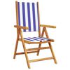 vidaXL Chaises inclinables de jardin lot de 6 tissu et bois massif