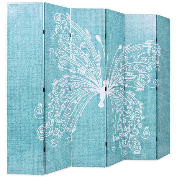 vidaXL Cloison de séparation pliable 228 x 170 cm Papillon Bleu