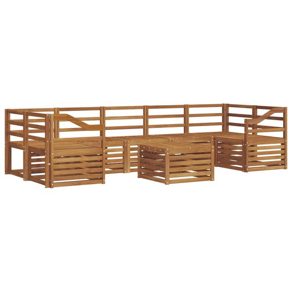 vidaXL Ensembles de canap&eacute;s 8 pcs Naturel Bois d'Acacia Massif
