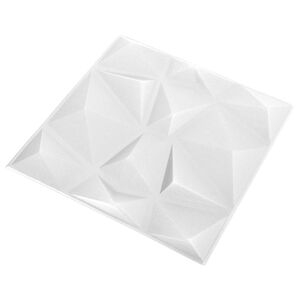 vidaXL Panneaux muraux 12 pc 50 x 50 cm Blanc Origami Mousse XPS