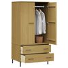 vidaXL Garde-robe avec pieds en m&eacute;tal Marron 90x55x172,5 cm Bois OSLO