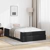 vidaXL Cadre de lit avec matelas avec matelas 2 pcs Noir PVC