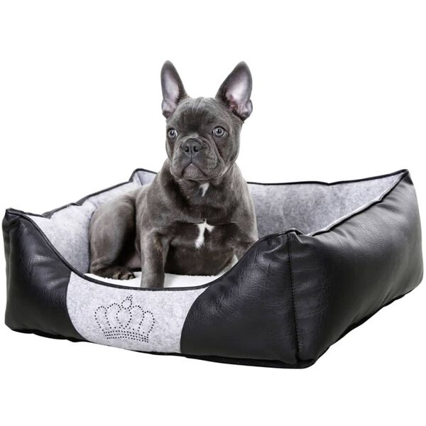 Kerbl Lit pour chiens Chiara 42 x 32 cm Gris et Noir 80360