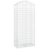 vidaXL Panier de gabions arqu&eacute; 100x50x220/240 cm Fer galvanis&eacute;