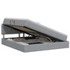 vidaXL Lit de rangement LED avec matelas Gris clair 140 x 190 cm Tissu