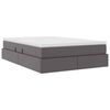 vidaXL Lit avec rangement et matelas avec matelas Gris 140 x 190 cm