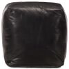 vidaXL Pouf 40 x 40 x 40 cm Noir Cuir véritable de chèvre