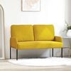 vidaXL Canap&eacute;s avec coussin 110cm Jaune Contreplaqu&eacute;