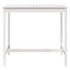 vidaXL Table de jardin blanc 121x82,5x110 cm bois massif de pin