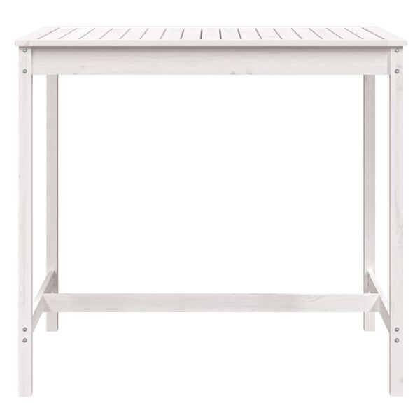 vidaXL Table de jardin blanc 121x82,5x110 cm bois massif de pin