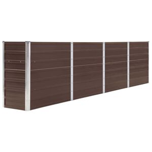 vidaXL Jardini&egrave;re 320x40x77 cm Acier galvanis&eacute; Marron