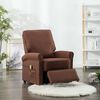 vidaXL Fauteuil de massage Marron Tissu