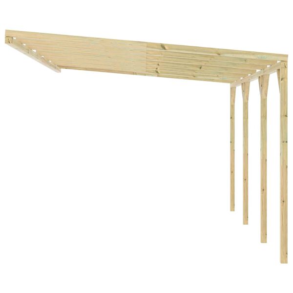vidaXL Pergola &agrave; appentis 5 x 3 x 2,1 m Bois
