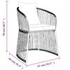 vidaXL Ensemble &agrave; manger de jardin et coussins 5pcs Noir Rotin PVC