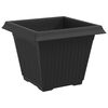 vidaXL Pot de Fleurs Carr&eacute; 24 pcs Noir 38 x 38 x 30 cm Plastique