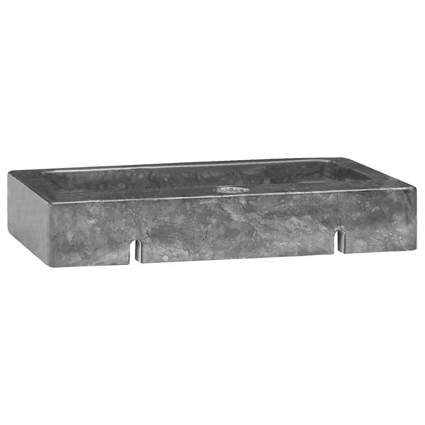 vidaXL Lavabo mural gris 38x24x6,5 cm marbre