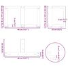 vidaXL Pieds de table basse en T, 2 pi&egrave;ces, blanc, 40 x 25 x (30-31) cm, acier