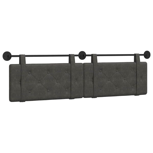 vidaXL T&ecirc;te de lit suspendue Noir 190 x 55 x 5 cm PU antique