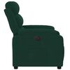 vidaXL Fauteuil inclinable &eacute;lectrique vert fonc&eacute; velours