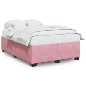 vidaXL Cadre de lit sans matelas rose 140x190 cm velours