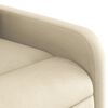 vidaXL Fauteuil inclinable de massage Cr&egrave;me Tissu