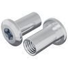 vidaXL Ecrou de verrouillage 2 pi&egrave;ces Nickel M6 x 15 mm Acier