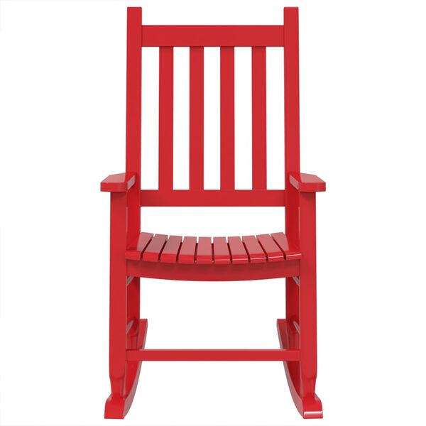 vidaXL Chaises &agrave; bascule enfants lot de 2 rouge bois peuplier massif